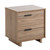 Modern 2-Drawer End Table Nightstand in Light Oak Wood Finish