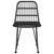 vidaXL Patio Chairs 2 pcs Black 18.9"x24.4"x33.1" PE Rattan