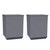 vidaXL Planters 2 pcs Dark Gray 11.8"x11.8"x14.6" Polypropylene