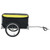 vidaXL Bike Trailer Black and Yellow 143.3 lb