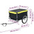 vidaXL Bike Trailer Black and Yellow 143.3 lb