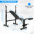 Adjustable Weight Bench and Barbell Rack Set with Weight Plate Post - Color: Black