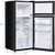 2 Doors Cold-rolled Sheet Compact Refrigerator-Black - Color: Black