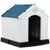 Plastic Waterproof Ventilate Pet Puppy House - Color: Blue - Size: M