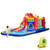 9-in-1 Inflatable Bounce Castle with Water Slide and Splash Pool with 735W Blower - Color: Multicol