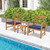 3 Pieces Outdoor Furniture Set with Soft Seat Cushions-Navy - Color: Navy