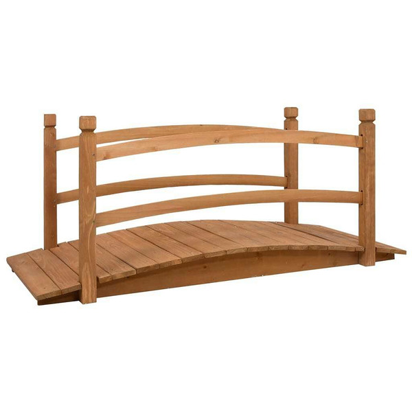 vidaXL Garden Bridge 55.1"x23.6"x23.6" Solid Firwood