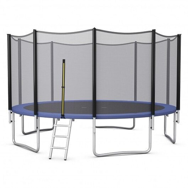 8/10/12/14/15/16Feet Outdoor Trampoline Bounce Combo with Safety Closure Net Ladder-15 ft - Color: 