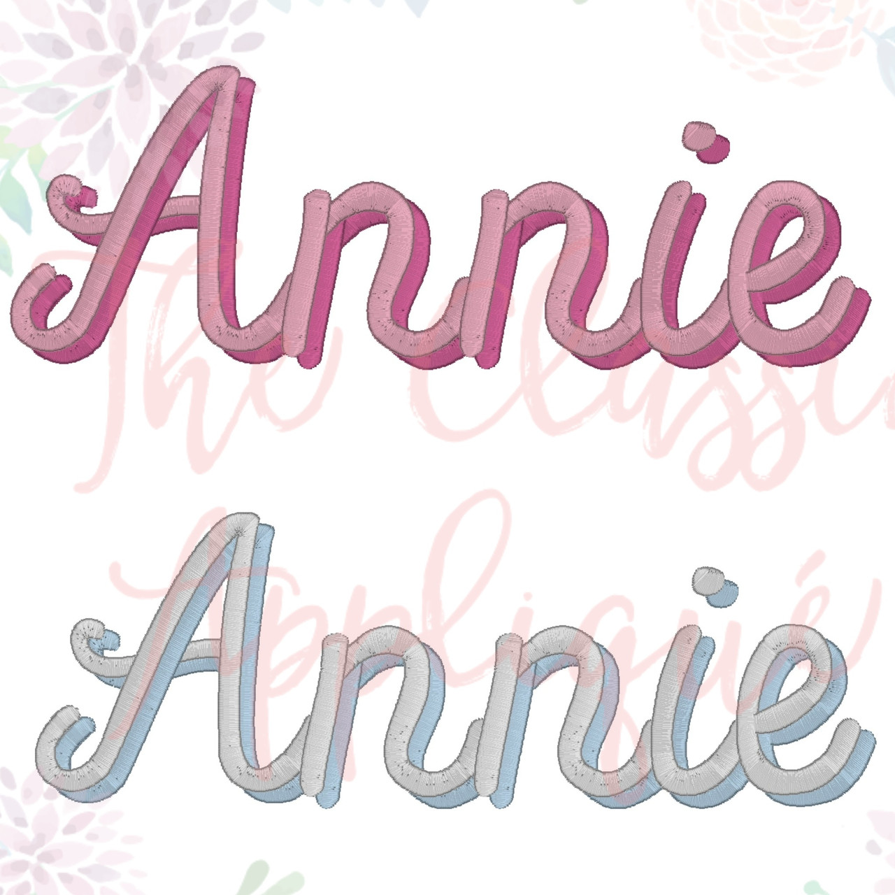 The Spirit font shadow satin stitch cursive monogram font for machine ...
