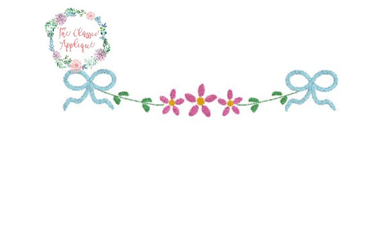 Tulip Flower Flowers Spring Mini Monogram Add on Machine Embroidery Design