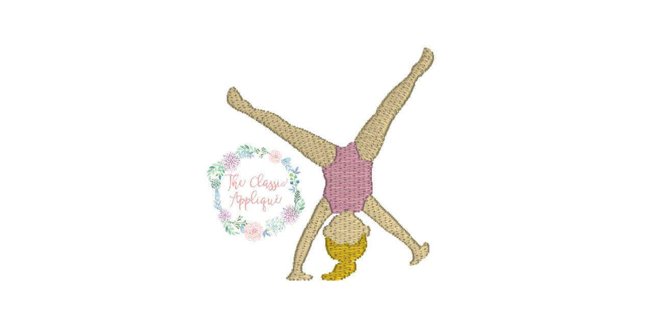 Gymnastics gymnast girl mini fill stitch machine embroidery design by Gymnastics gymnast girl mini fill stitch machine embroidery design by