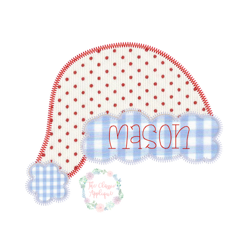 Santa hat zig zag applique Santa hat zig zag applique