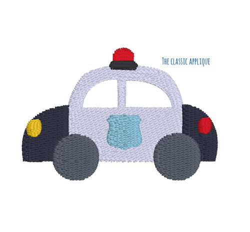 Police car mini embroidery Police car mini embroidery