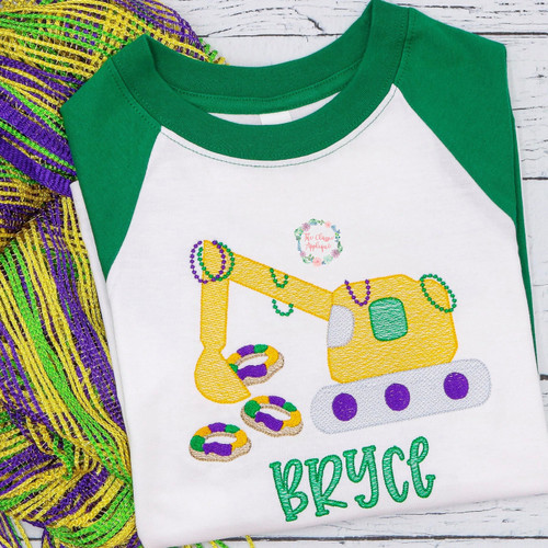 Excavator scooping king cakes sketch fill Excavator scooping king cakes sketch fill