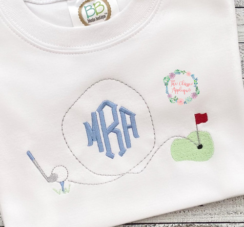 Golf monogram frame Golf monogram frame