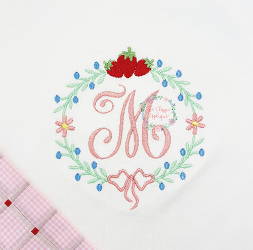 Strawberry monogram frame Strawberry monogram frame