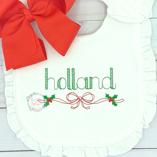 Christmas bow with hollies Christmas bow with hollies