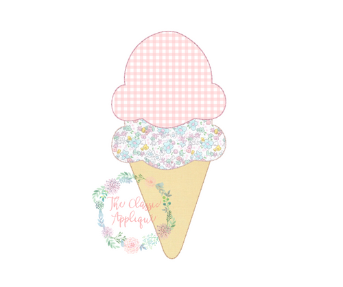 Download Icecream Cone Ice Cream Sundae Raggy Applique Embroidery Design Art Collectibles Fiber Arts Kromasol Com