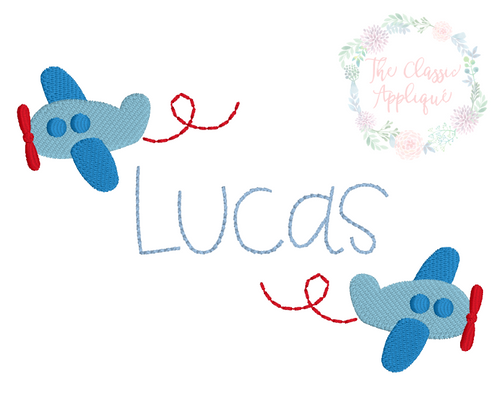 Airplane monogram frame Airplane monogram frame