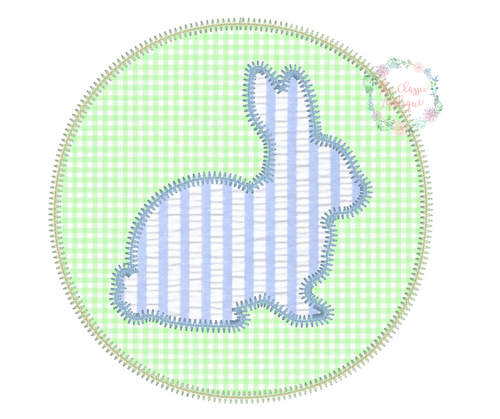 Bunny in circle patch applique Bunny in circle patch applique
