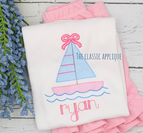 Sailboat with bow sketch fill  Sailboat with bow sketch fill