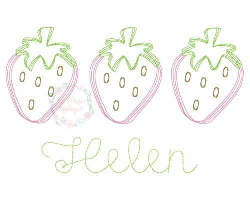 Doodle strawberry trio Doodle strawberry trio