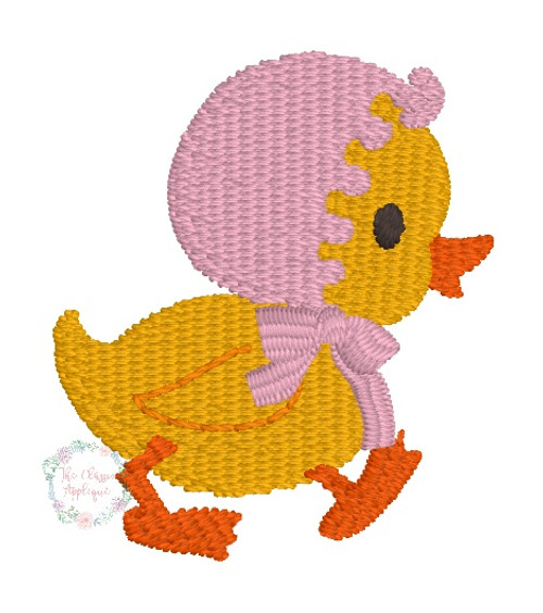 Chick with bonnet mini fill stitch Chick with bonnet mini fill stitch