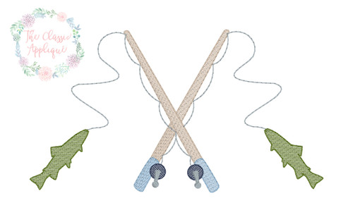 Fishing poles sketch fill Fishing poles sketch fill