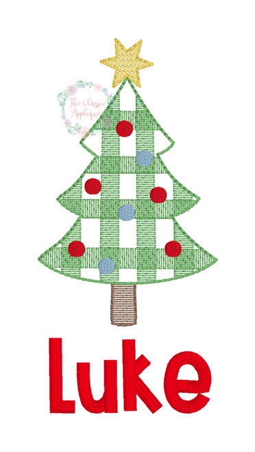 Gingham Christmas tree with star Gingham Christmas tree with star