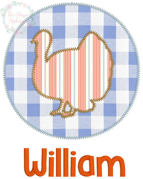 Turkey in circle patch  Turkey in circle patch