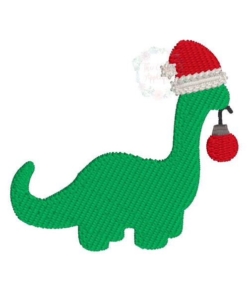 Christmas dinosaur mini fill embroidery design Christmas dinosaur mini fill embroidery design
