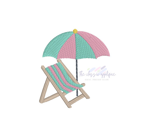 Beach chair and umbrella mini fill