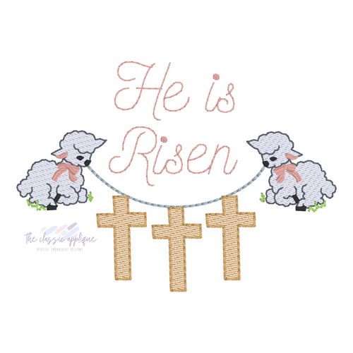Lambs holding crosses Lambs holding crosses