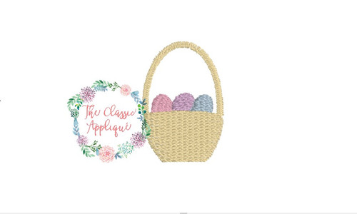 mini fill stitch Easter basket with eggs mini fill stitch Easter basket with eggs