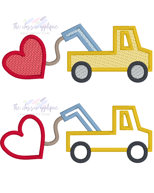 Valentine's Day tow truck