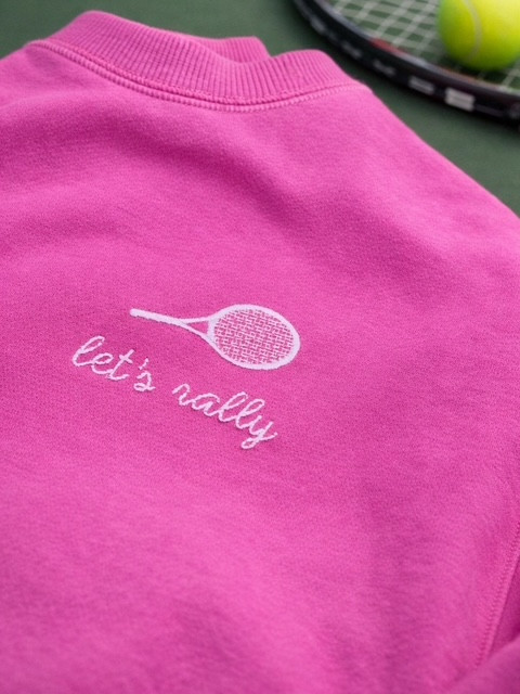 "let's rally" cropped sweatshirt