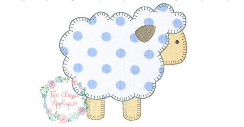 Lamb with optional bow add on blanket stitch applique Lamb with optional bow add on blanket stitch applique