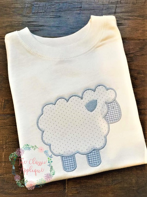 Lamb with optional bow add on satin stitch applique Lamb with optional bow add on satin stitch applique
