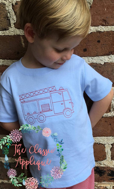 Firetruck vintage stitch  Firetruck vintage stitch