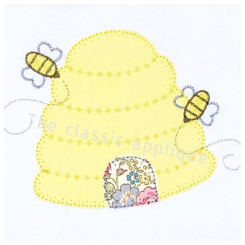 Beehive blanket stitch applique  Beehive blanket stitch applique