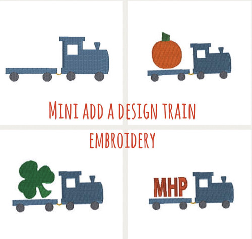 mini fill stitch train add on a design  mini fill stitch train add on a design
