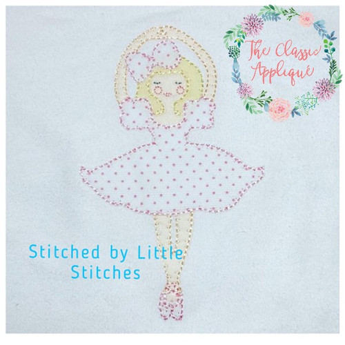 Ballerina blanket stitch applique Ballerina blanket stitch applique