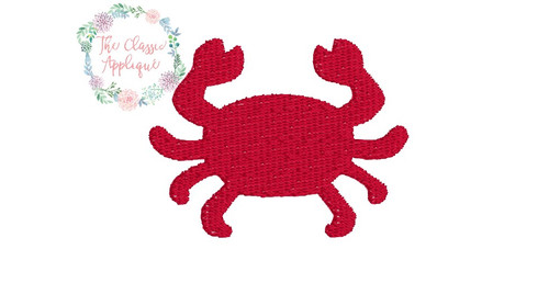 Mini fill stitch crab machine embroidery design  Mini fill stitch crab machine embroidery design
