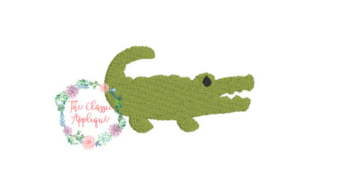 Alligator mini fill stitch embroidery Alligator mini fill stitch embroidery