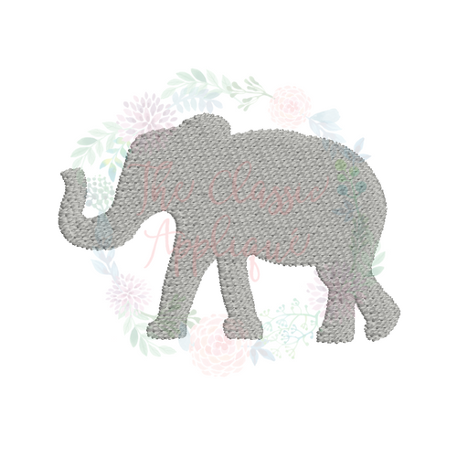 Elephant mini fill stitch embroidery design Elephant mini fill stitch embroidery design