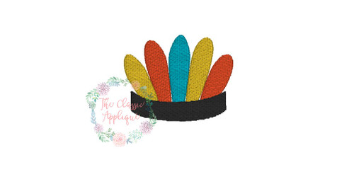 Feather headdress mini fill embroidery Feather headdress mini fill embroidery