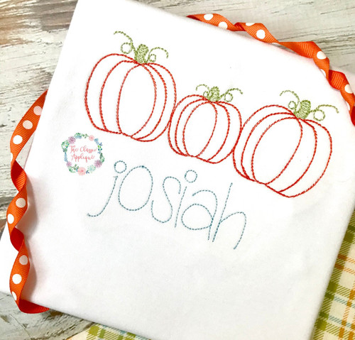 Pumpkins vintage stitch embroidery design Pumpkins vintage stitch embroidery design
