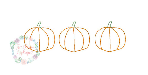 Pumpkin trio vintage stitch Pumpkin trio vintage stitch