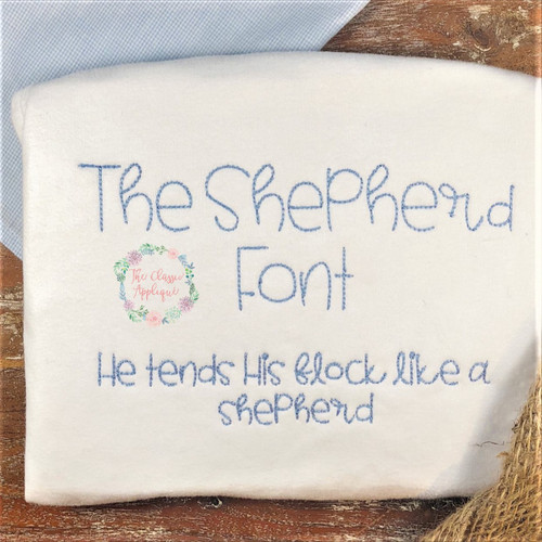 The Shepherd vintage stitch font The Shepherd vintage stitch font