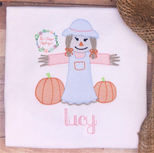 Scarecrow girl sketch fill embroidery Scarecrow girl sketch fill embroidery